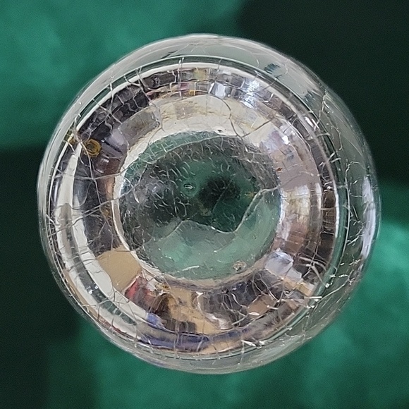 Clear crackle glass vase - Picture 5 of 5